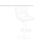 High stool with footrest Belligne