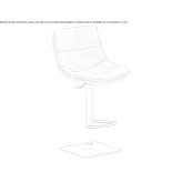 High stool with footrest Larne