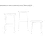 Stool upholstered in leather or fabric Mniszkow