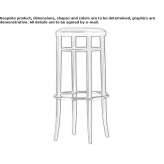 High upholstered stool Sarrians
