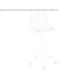 Height adjustable stool with wheels Lagnieu