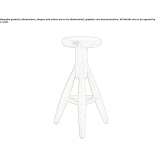 Wooden bar stool Tavas