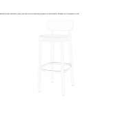 Wooden bar stool Pijao