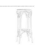 Tall wooden bar stool Belchite