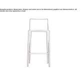 Designerski wysoki taboret tapicerowany Patuan