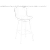 Plastic stool with backrest Rhayader