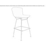 Fabric stool with backrest Rhayader