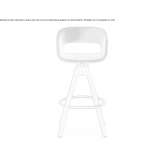 A tall, swivel fabric stool on trestles Kirec