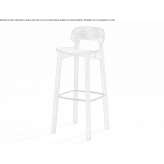 Solid wood bar stool with footrest Vihiers