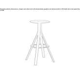 A high stool made of ash Tufara