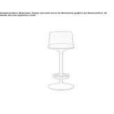 Height-adjustable stool and footrest with backrest Biberach