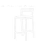 Tall oak stool with integrated cushion Maaseik