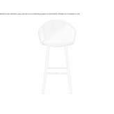 High fabric stool with integrated cushion Hereford