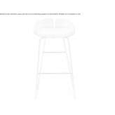 A high sleigh-shaped stool with a footrest Clingen