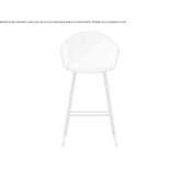 High fabric stool with sled base and footrest Hereford