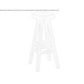A tall oak stool Raccuja