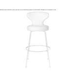 High upholstered stool with backrest Masone
