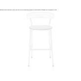 Wooden stool with integrated cushion Schuyler
