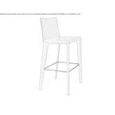 Upholstered leather stool with footrest Knezpole