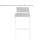 High fabric stool with footrest Lakeview