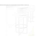 High leather stool and metal frame Acos