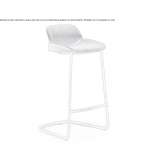 High stool on supports with a backrest Obninsk