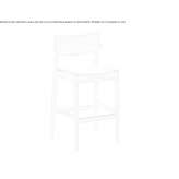 Wooden bar stool with footrest Eruh