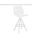 Swivel, upholstered bar stool Obninsk