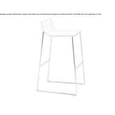 Stool with a sleigh base, stackable Piedmont