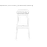 Wooden stool with footrest Jacana
