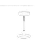 Upholstered stool with adjustable height Paluzza