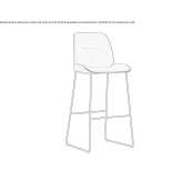 Bar stool with a sleigh-shaped base Obninsk