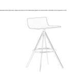 Swivel fabric bar stool Piedmont