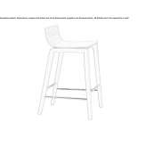 Oak bar stool Piedmont