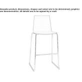 Stackable base stool with backrest Navirai