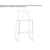 Tall bar stool on a sleigh base Jibou