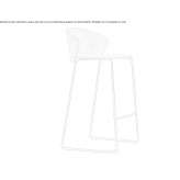 Stackable steel and wood stool Cezac
