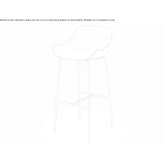 High polypropylene stool with footrest Budgewoi