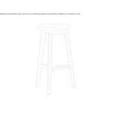 High stool made of solid wood Pagewood