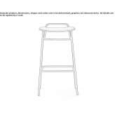 Tall metal stool with integrated cushion Sturkoe