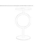 Steel and leather stool with footrest Nikiti