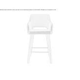 High fabric stool with footrest Lussac