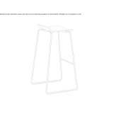 Stool with footrest Wrangell