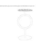 Steel and fabric stool with footrest Nikiti