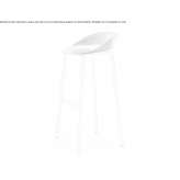 High fabric stool with footrest Culla
