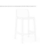 Stackable table with footrest Drap