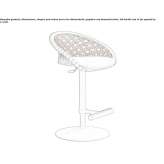 Height-adjustable swivel stool with footrest Llanwern