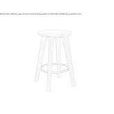 Oak bar stool Susques