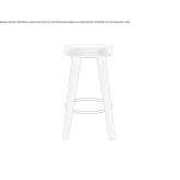 Leather bar stool Susques