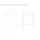 Bar stool made of polypropylene, stackable Briceno